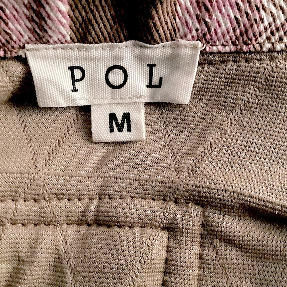 POL Corduroy Jacquard Patchwork Button Up Jacket Tan Multicolor Size S,M,L New - Picture 11 of 16